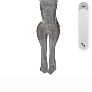 Women's Shimmering Gray Jumpsuit